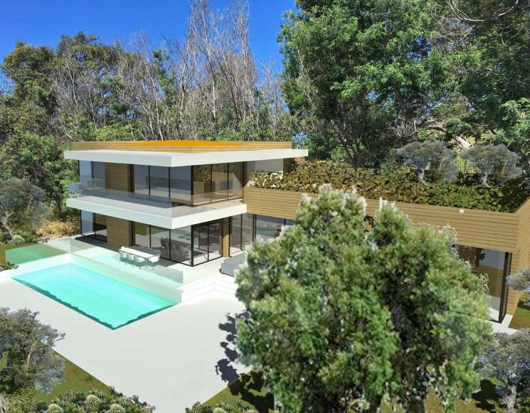 Земельный участок с проектом виллы в Каннах в Круа де Гард - ref 7703