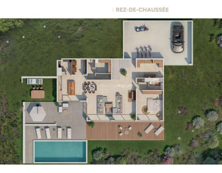 Новая вилла с видом на море в частном домене в Сен-Тропе - ref 2306