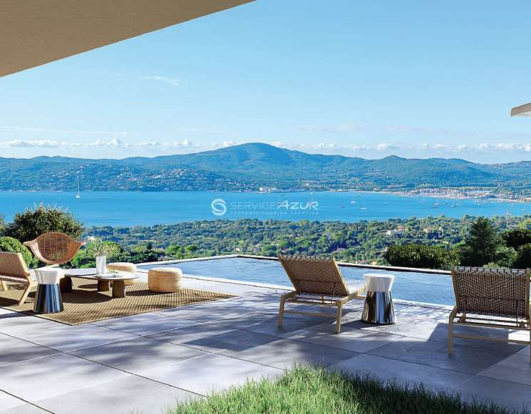 Новая вилла с видом на море в частном домене в Сен-Тропе - ref 2306
