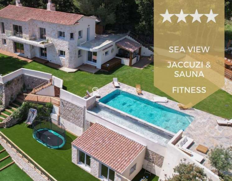 Вілла 4 спальні в Гольф-Жуан із панорамним видом на море - ref 3602