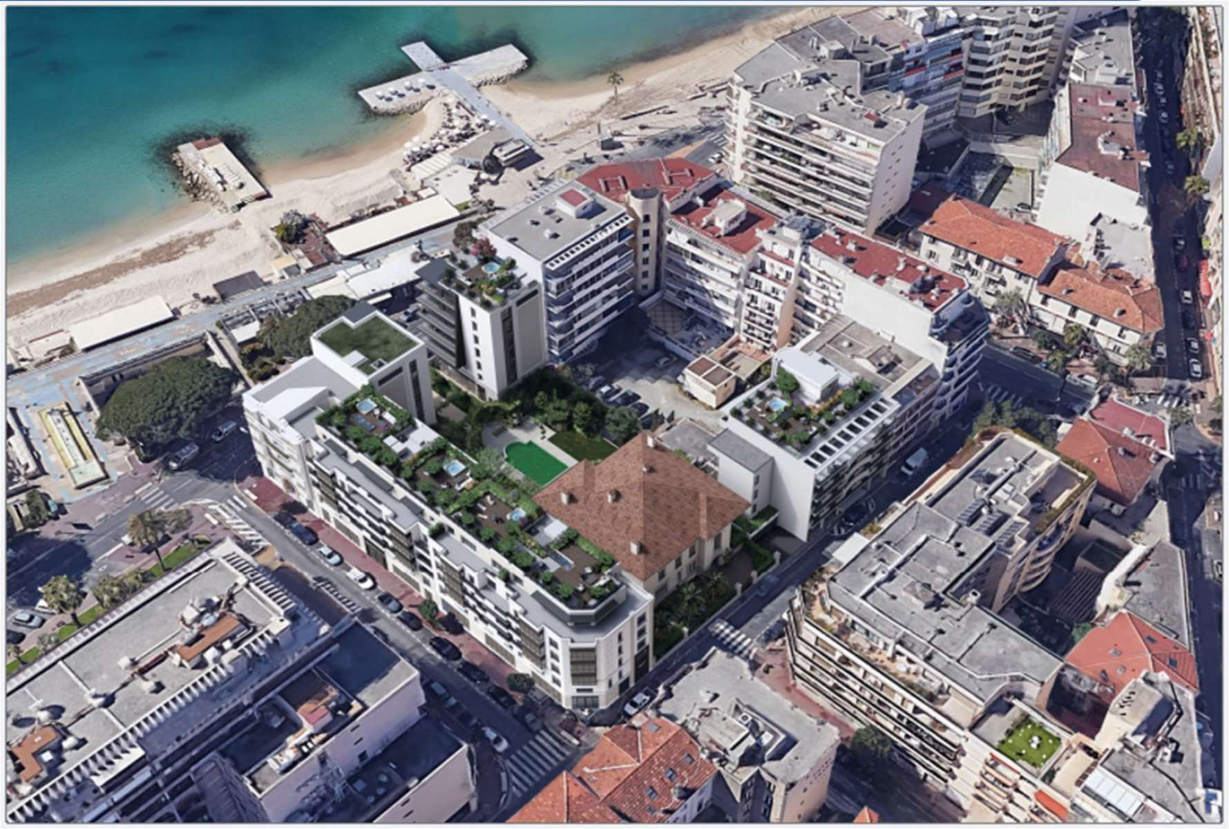 Новобудова на березі моря в Антиб Жуан ле Пен