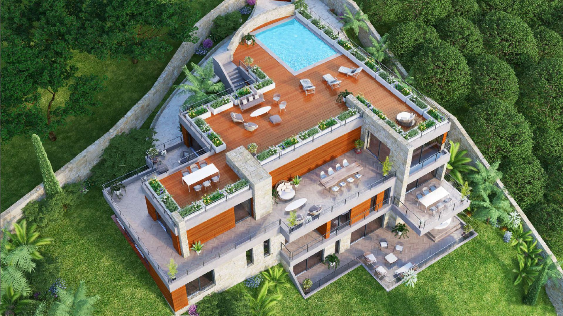 Villa moderne avec vue mer à Roquebrune-Cap-Martin