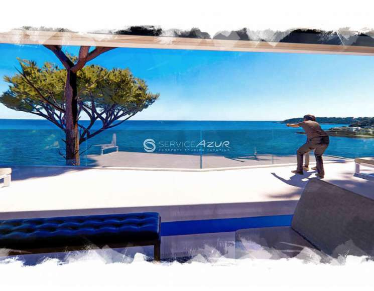 Вилла под реновацию на первой линии в Кап д'Антиб пешком до пляжа - ref 1406