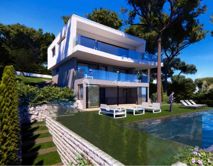 Вилла под реновацию на первой линии в Кап д'Антиб пешком до пляжа - ref 1406