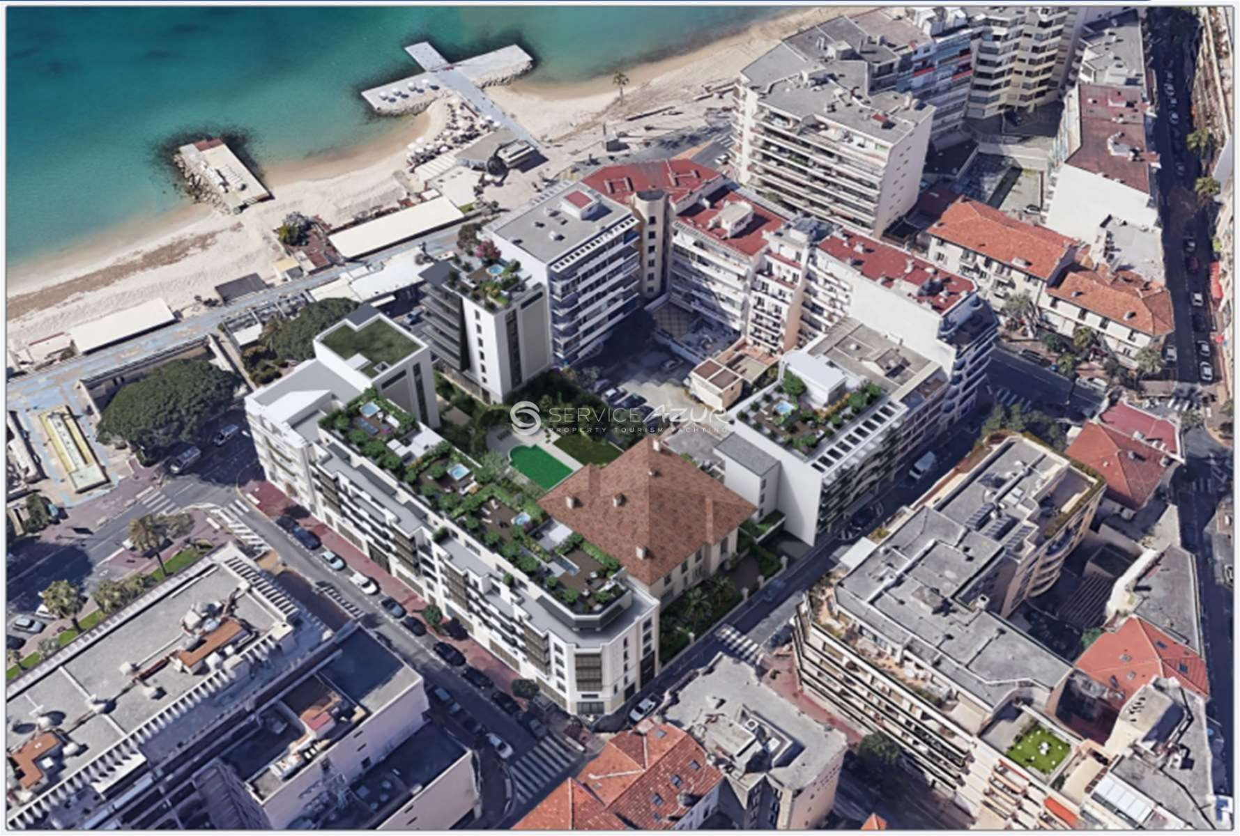 Новобудова на березі моря в Антиб Жуан ле Пен