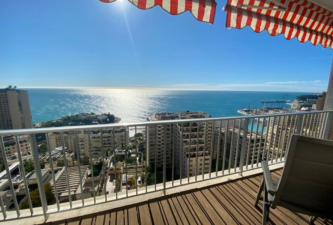Двокімнатні апартаменти з видом на море та Монако.