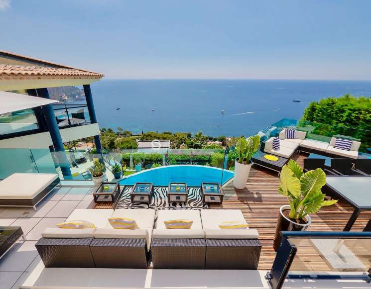 Villa de luxe avec vue mer panoramique à Eze-sur-mer - ref 3032