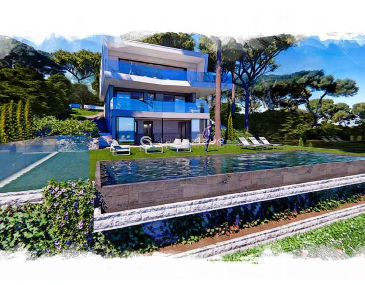 Вилла под реновацию на первой линии в Кап д'Антиб пешком до пляжа - ref 1406