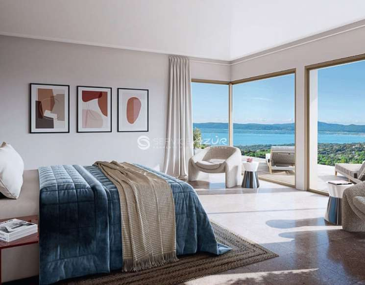 Новая вилла с видом на море в частном домене в Сен-Тропе - ref 2306