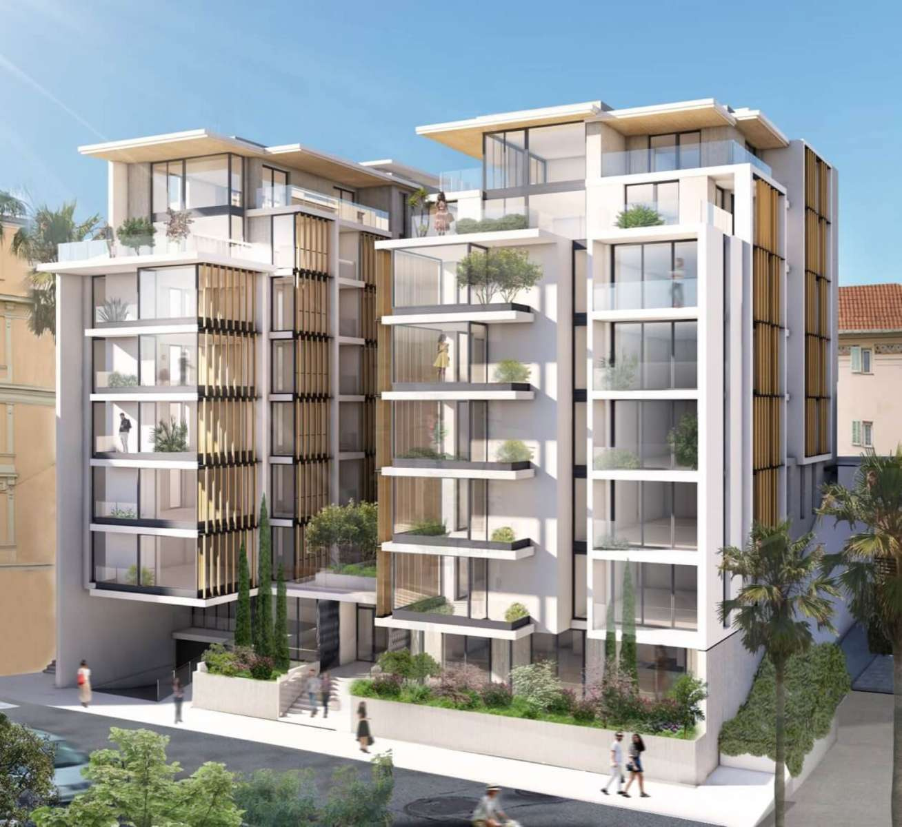 Апартаменты на границе с Монако в новом здании Olympe