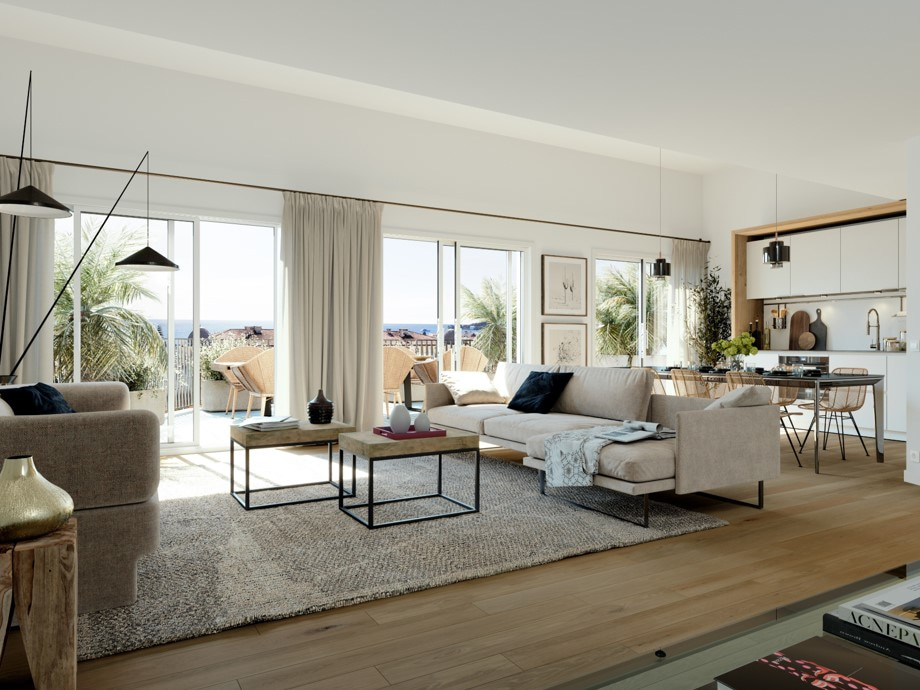 Four-bedroom duplex in a new development in Beaulieu-Sur-Mer
