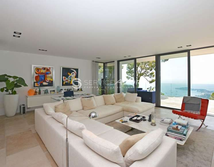 Sea view villa in Villefranche-sur-Mer in gated community - ref 1008