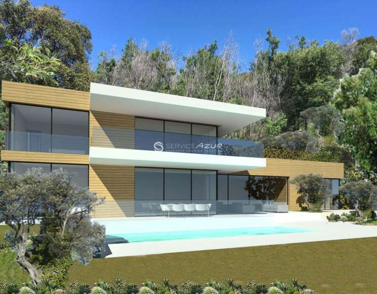 Земельный участок с проектом виллы в Каннах в Круа де Гард - ref 7703